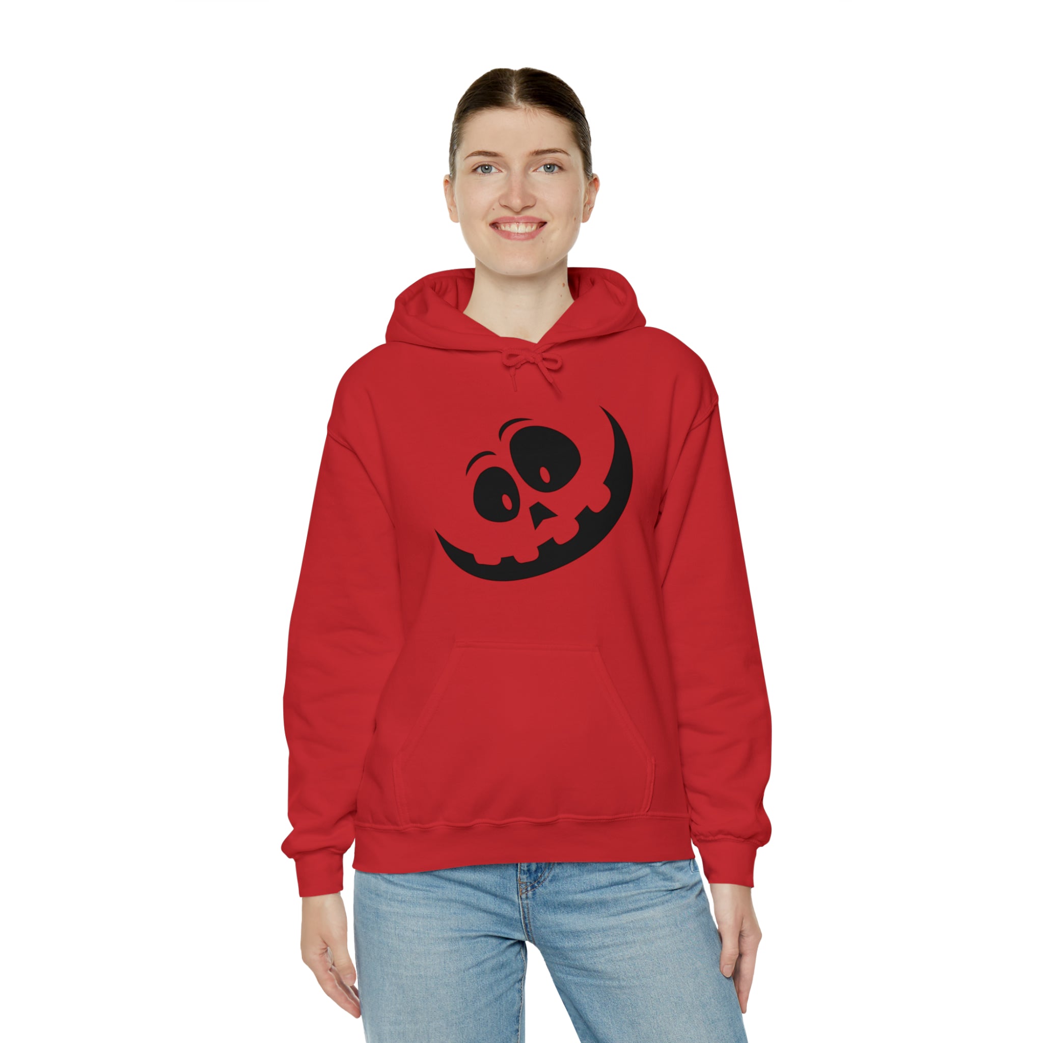 Pumpkin Black Smile Unisex Heavy Blend™ Hooded Sweatshirt