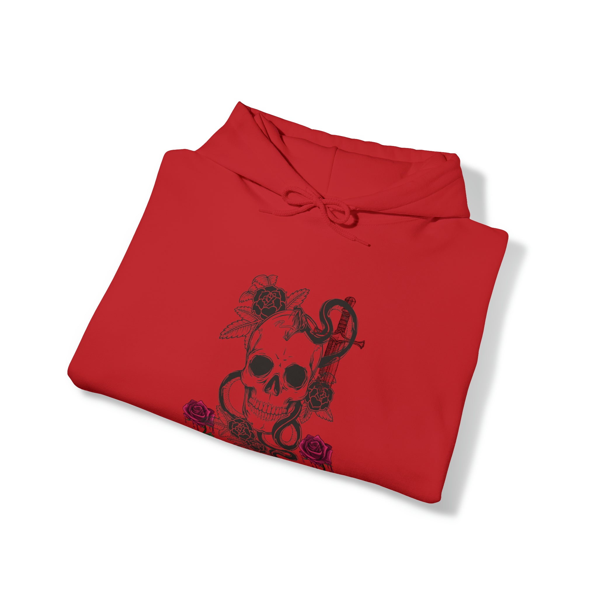 Skull Snake Sword and Roses Unisex Heavy Blend™ Hooded Sweatshirt