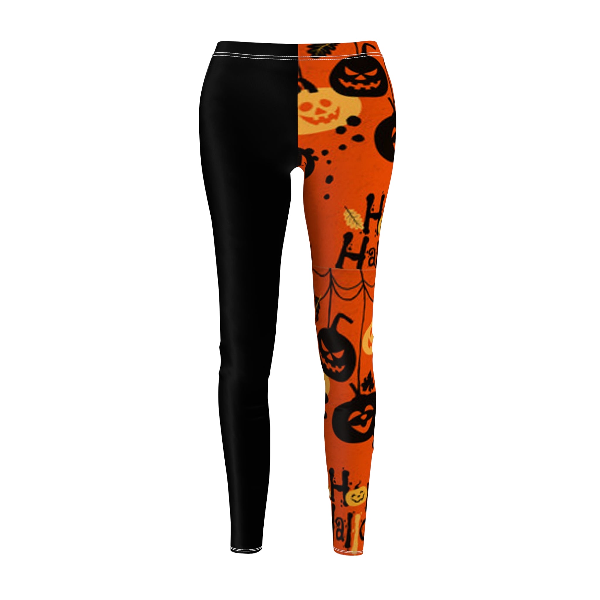 Pumpkin Halloween Women's Cut & Sew Casual Leggings (AOP)