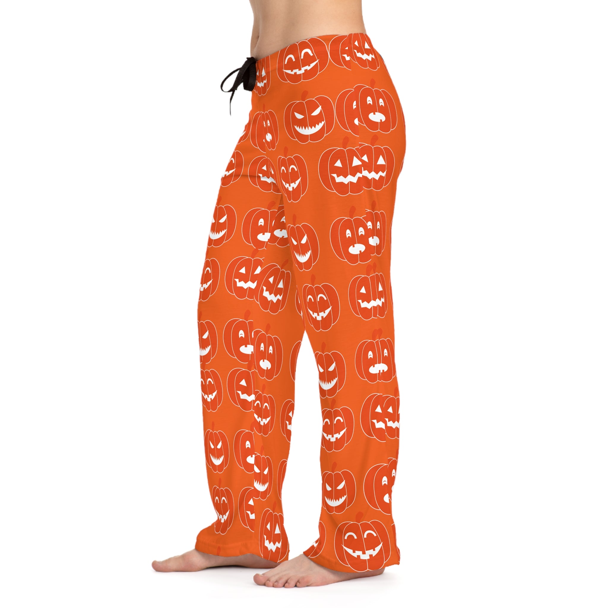 Halloween Pumpkin Head Women's Pajama Pants (AOP)