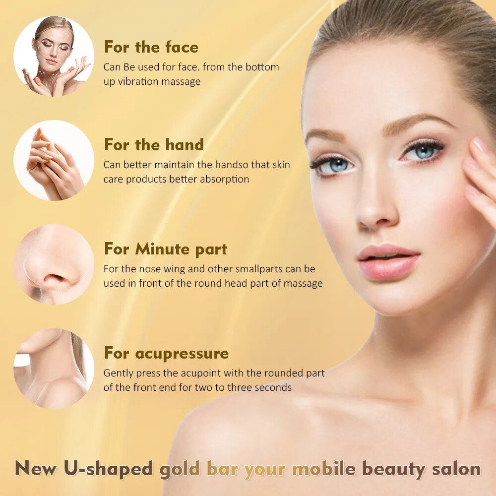 Golden Facial Roller Massager